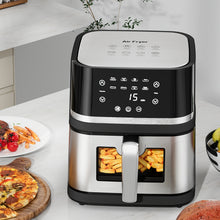 8 Quart Stainless Steel Digital Air Fryer with Viewing Window