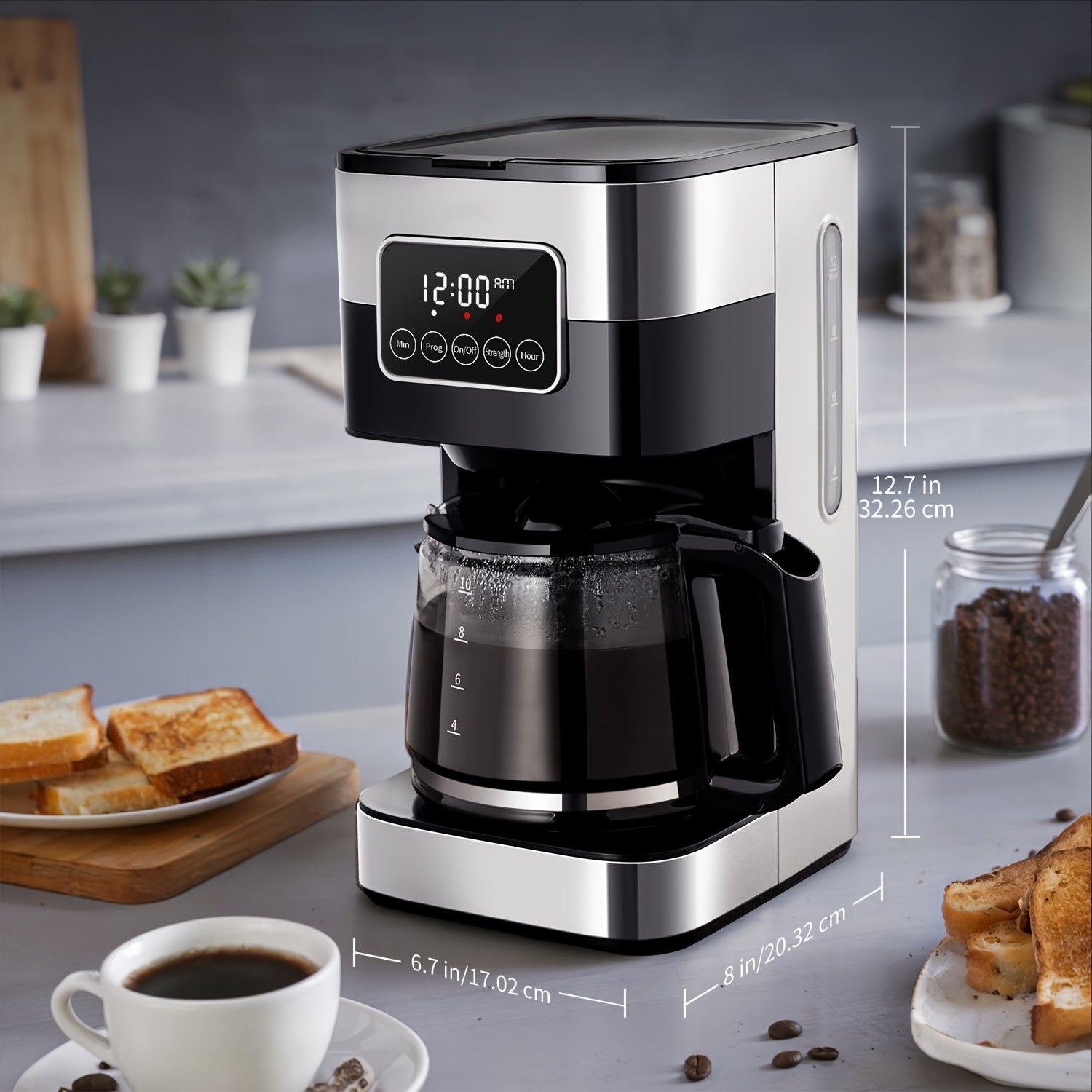 C10 Touch-Screen 10-Cup Programmable Drip Coffee Maker