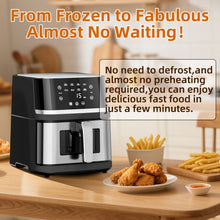 8 Quart Stainless Steel Digital Air Fryer with Viewing Window