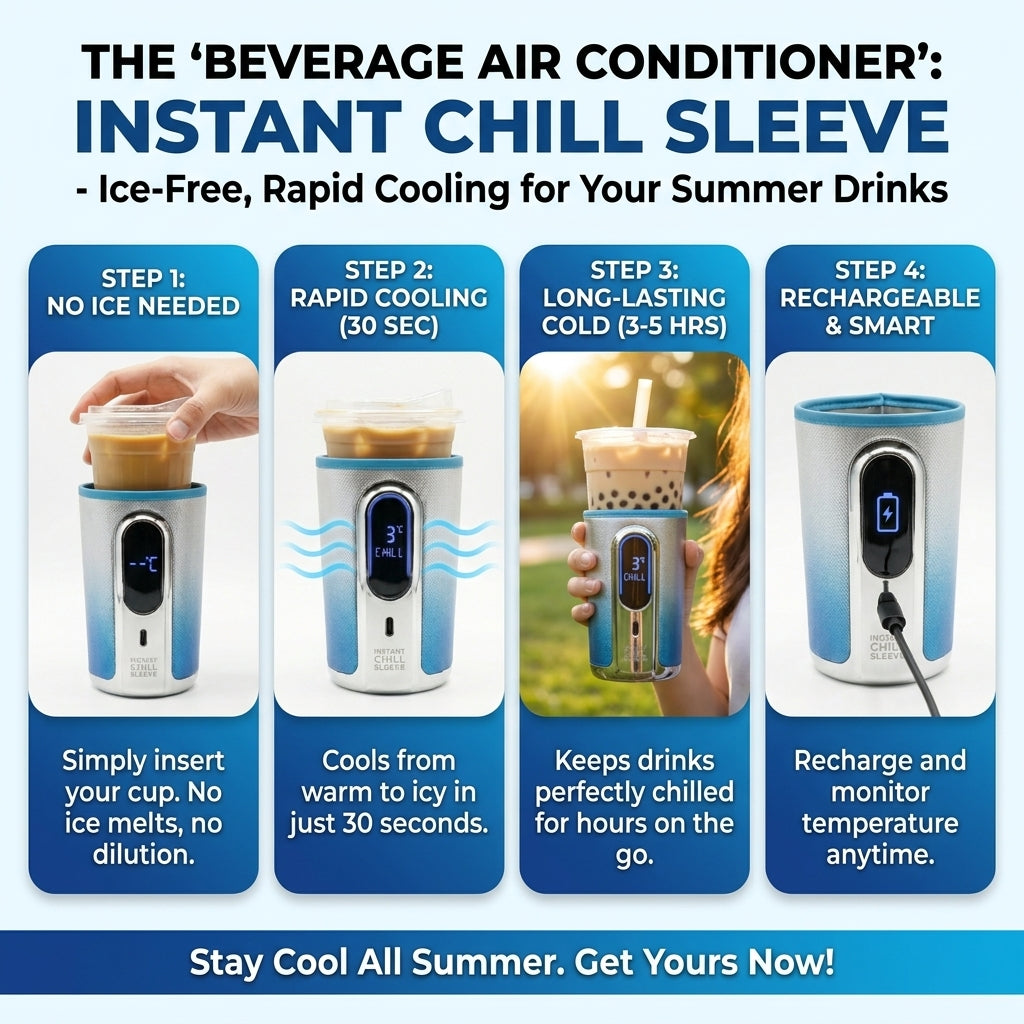 FrostCup insert drink cool monitor and recharge steps