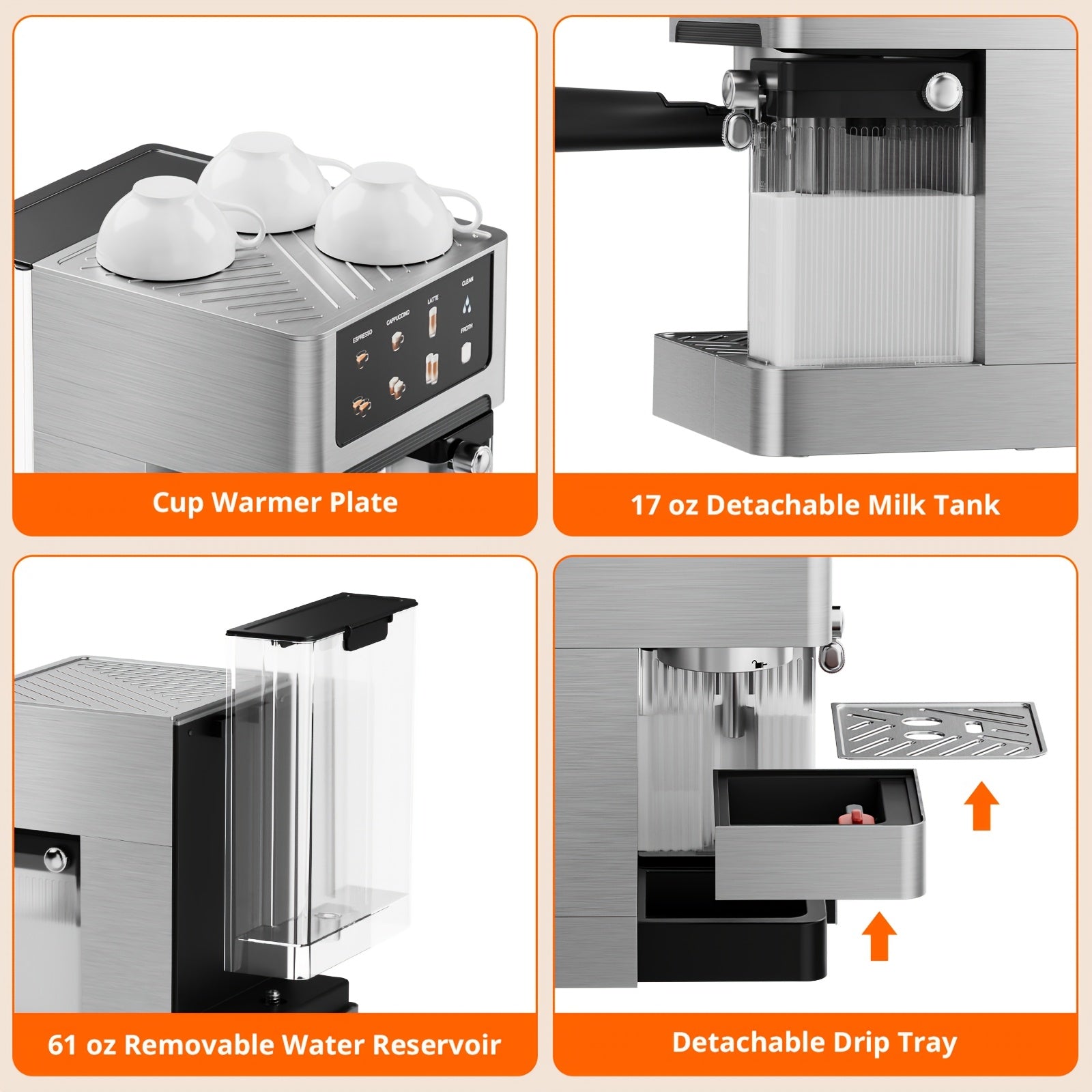 DB20 3-in-1 Dual Boiler Espresso & Cappuccino Machine