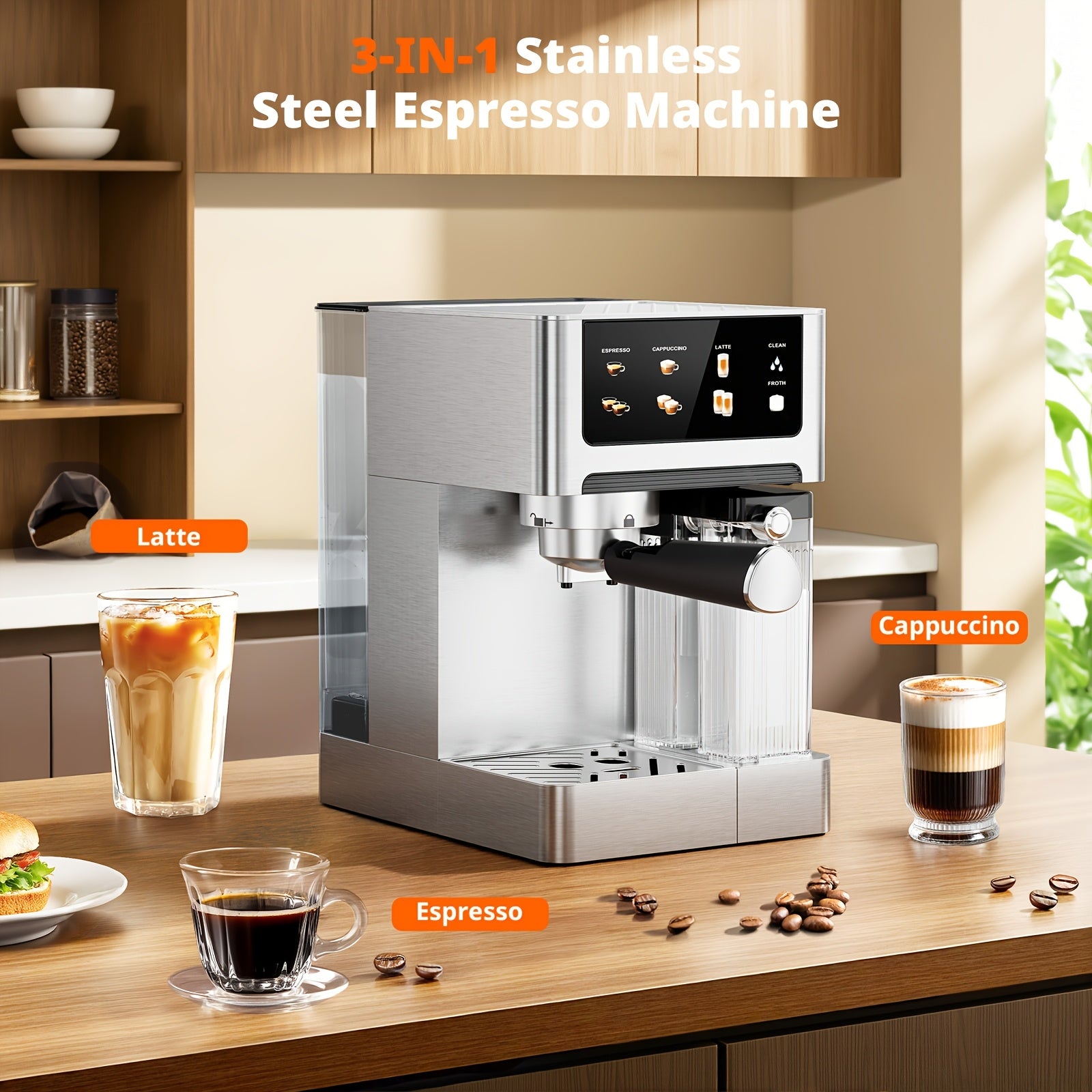 DB20 3-in-1 Dual Boiler Espresso & Cappuccino Machine