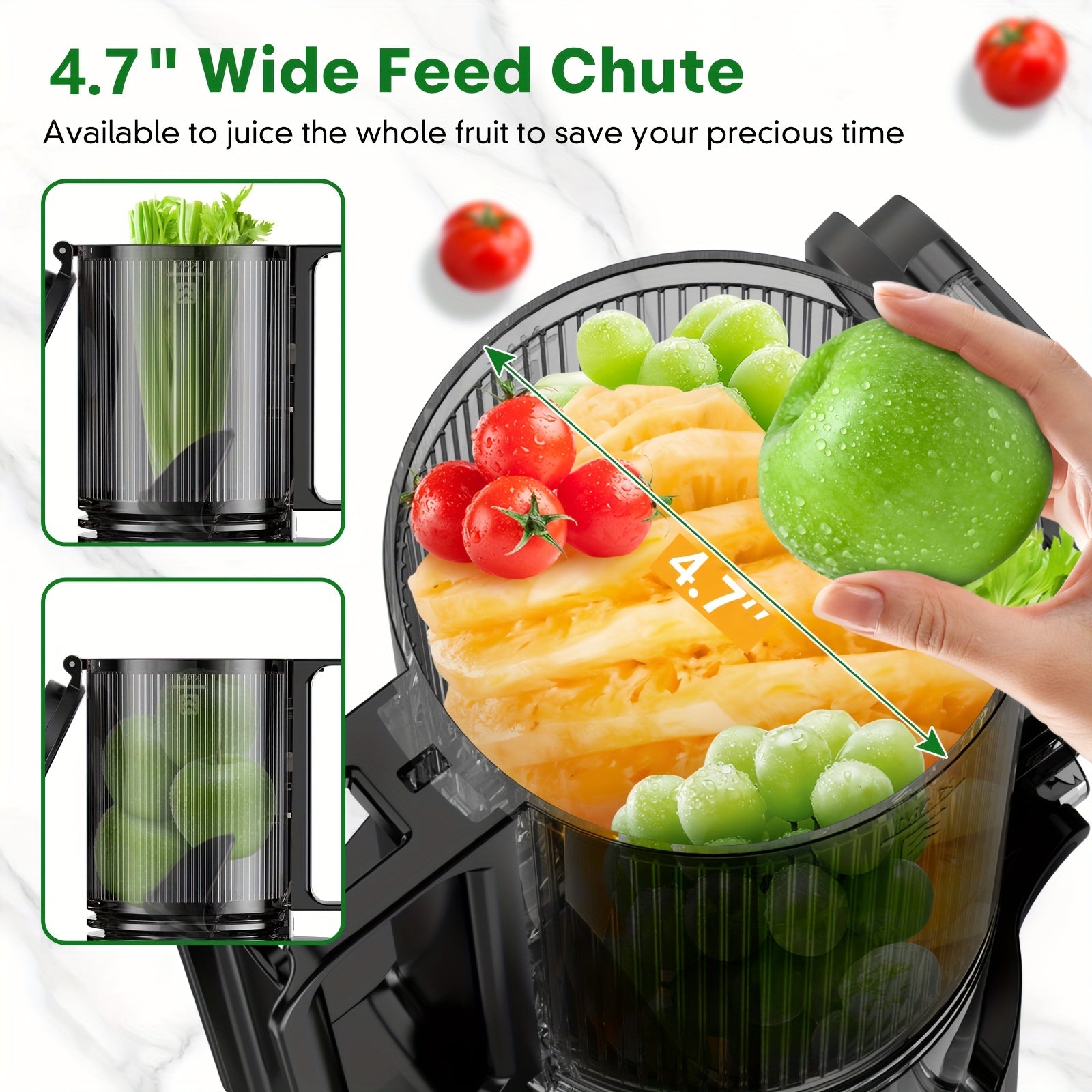 CJ200 350W Wide Feed Masticating Juicer