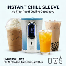 FrostCup sleeve with iced coffee juice and bottle fit