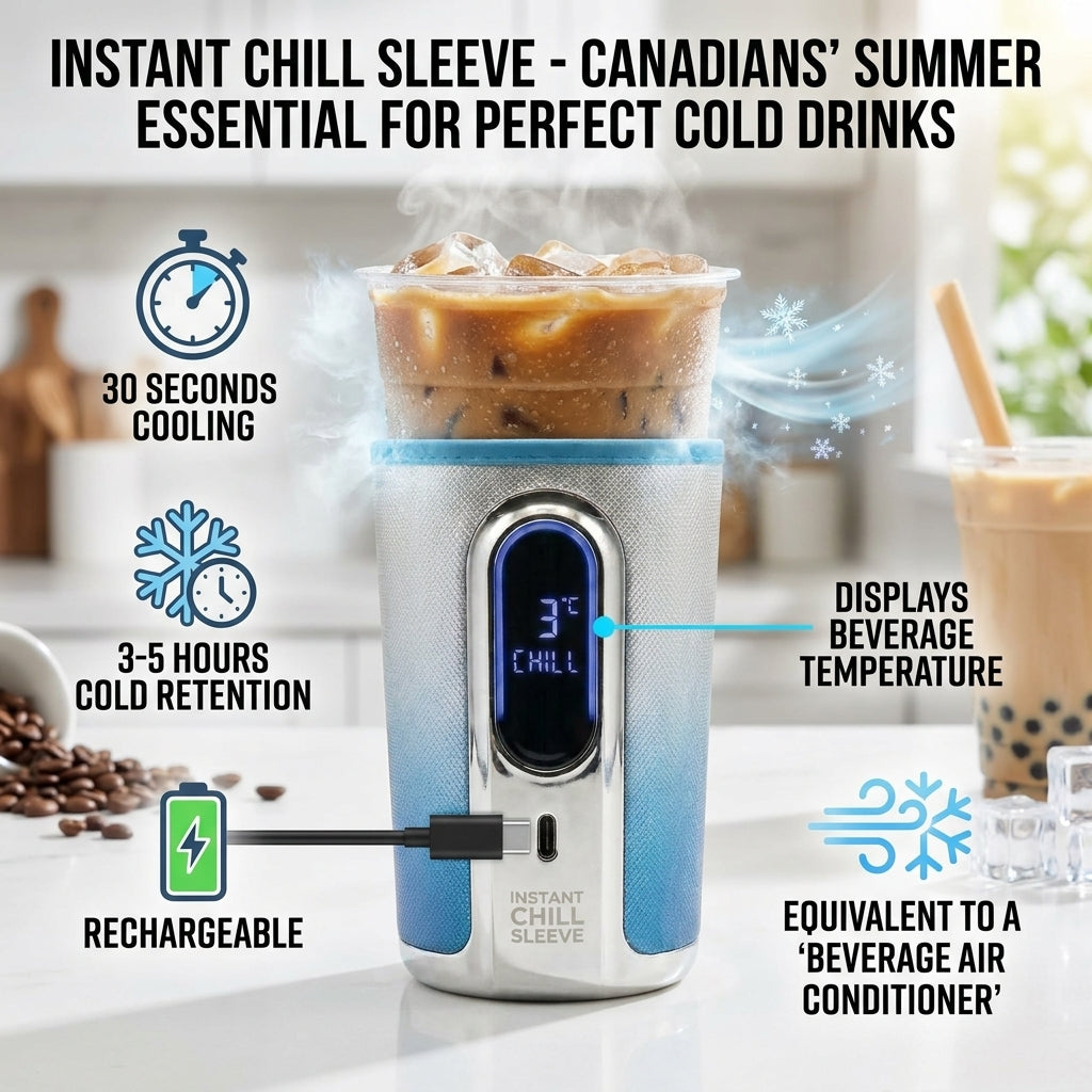 FrostCup fast cooling temperature display and rechargeable features