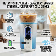 FrostCup fast cooling temperature display and rechargeable features