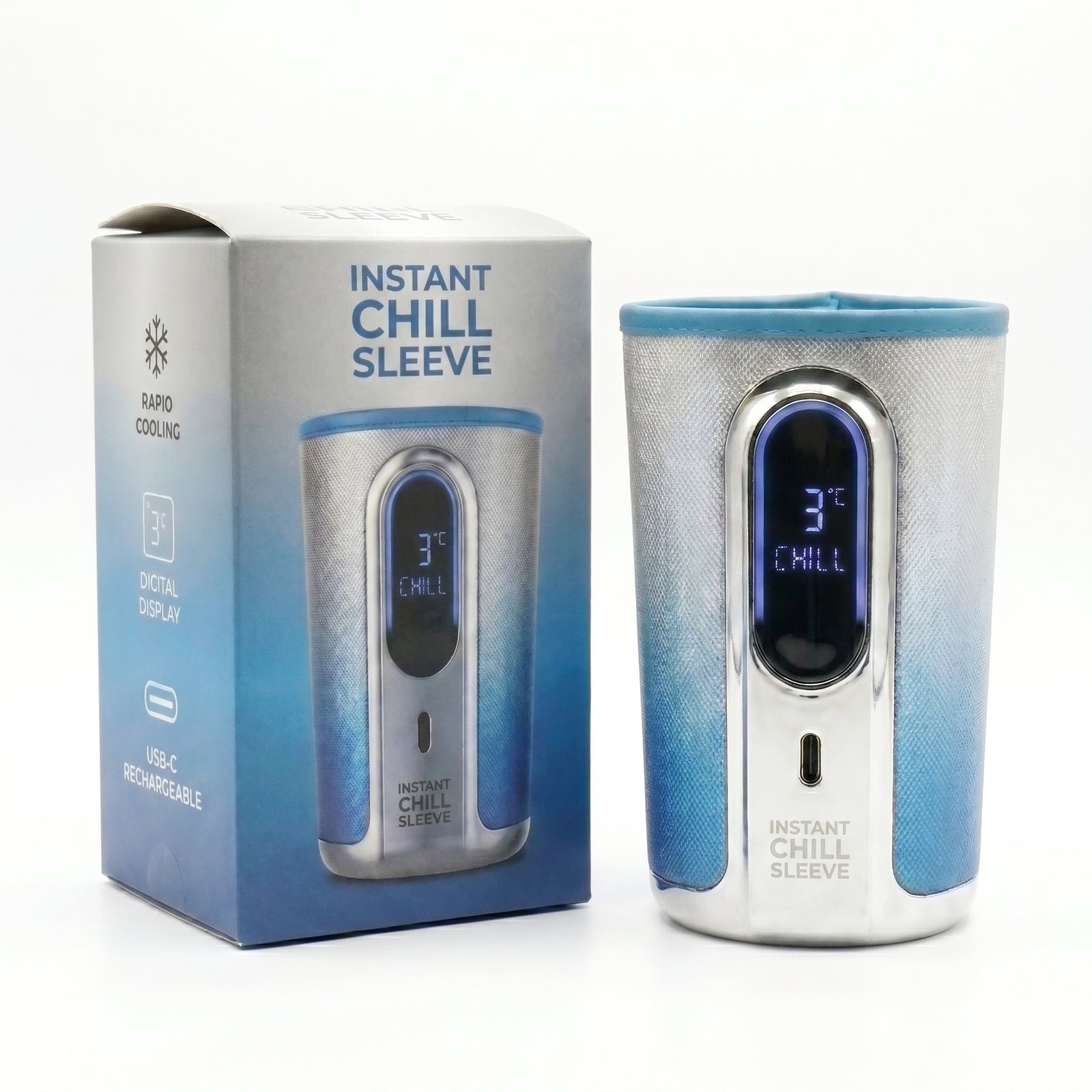 FrostCup Instant Chill Sleeve box and device